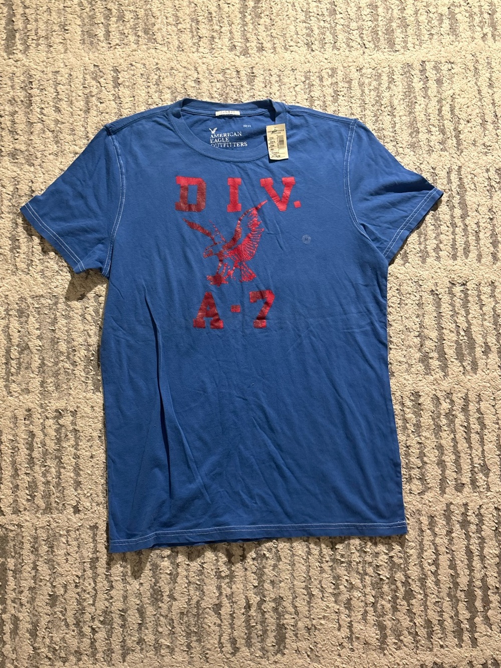 NWT Vintage American Eagle outfitters blue graphic soft tee shirt size M